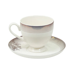 CUP & SAUCER BONE CHINA FD012 TMC-Pack of 6 Default Title - MamasJan Crockery