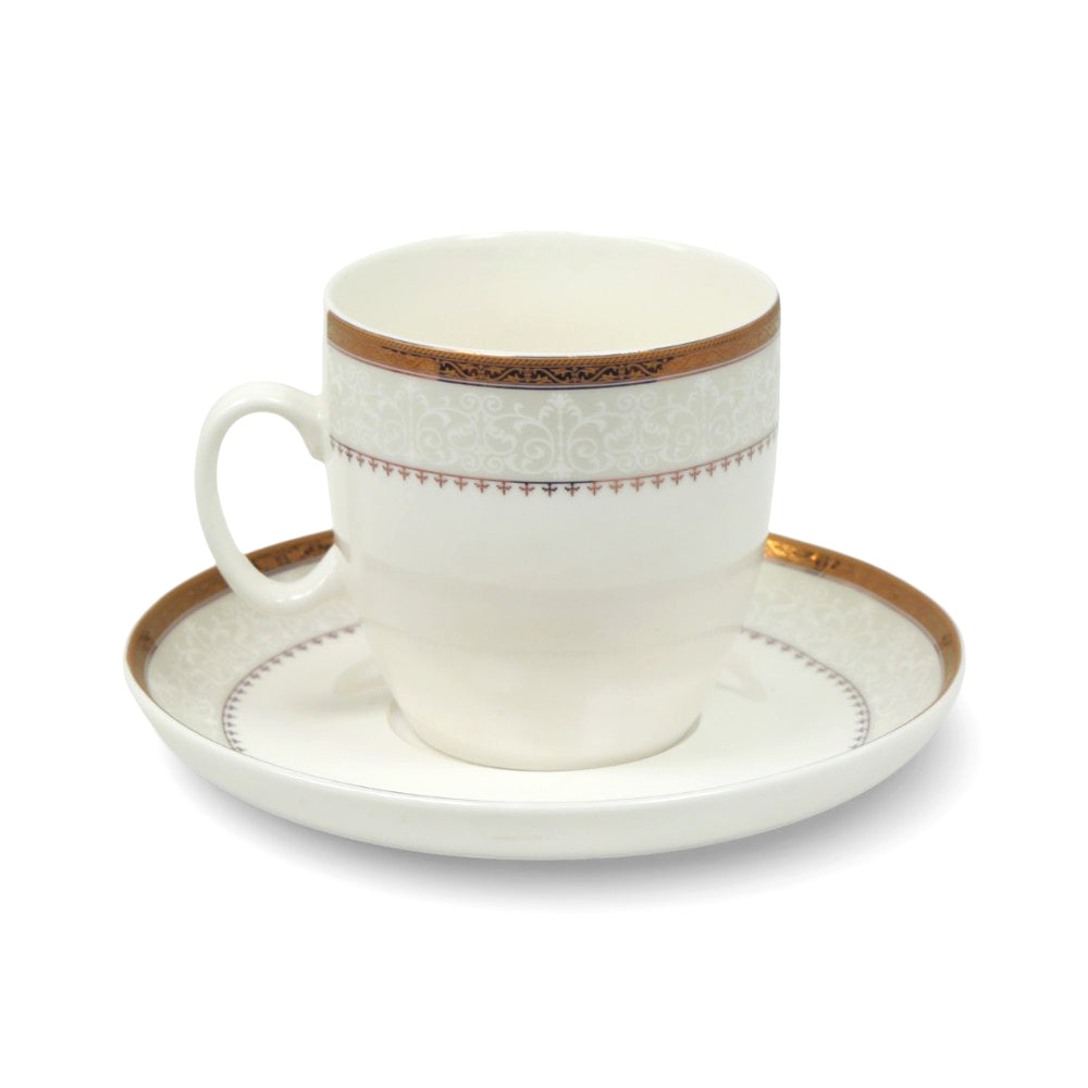 CUP & SAUCER BONE CHINA YB005 TMC (Pack of 6) Default Title - MamasJan Crockery