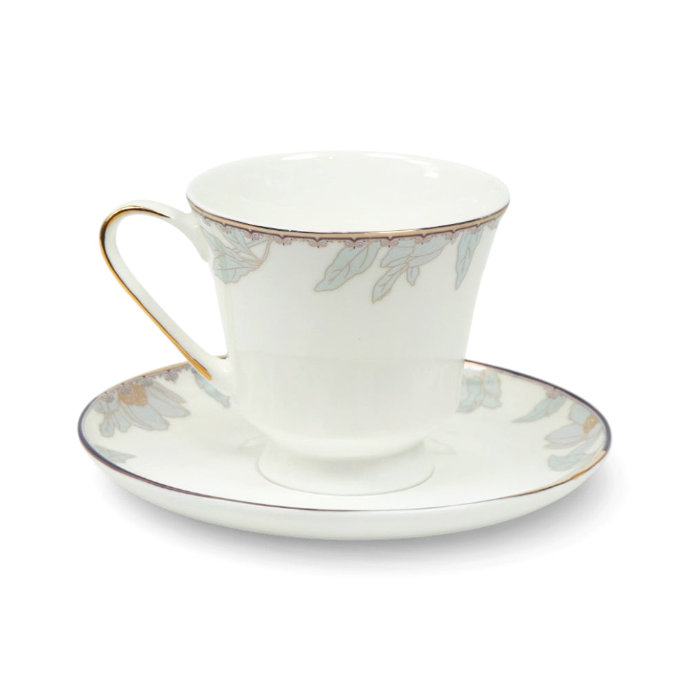 CUP & SAUCER NEW BONE CHINA 3 SHAPE JH2 TMC (Pack of 6) Default Title - MamasJan Crockery