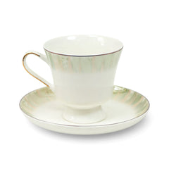 CUP & SAUCER NEW BONE CHINA 3 SHAPE JH6 TMC (Pack of 6) Default Title - MamasJan Crockery
