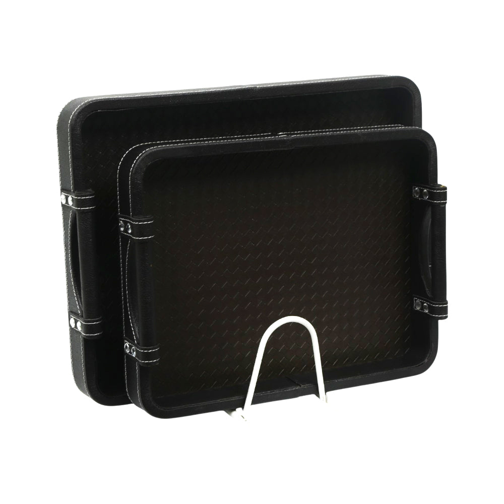 TRAY SET 2PC LEATHER 8-2/5001 Default Title - MamasJan Crockery