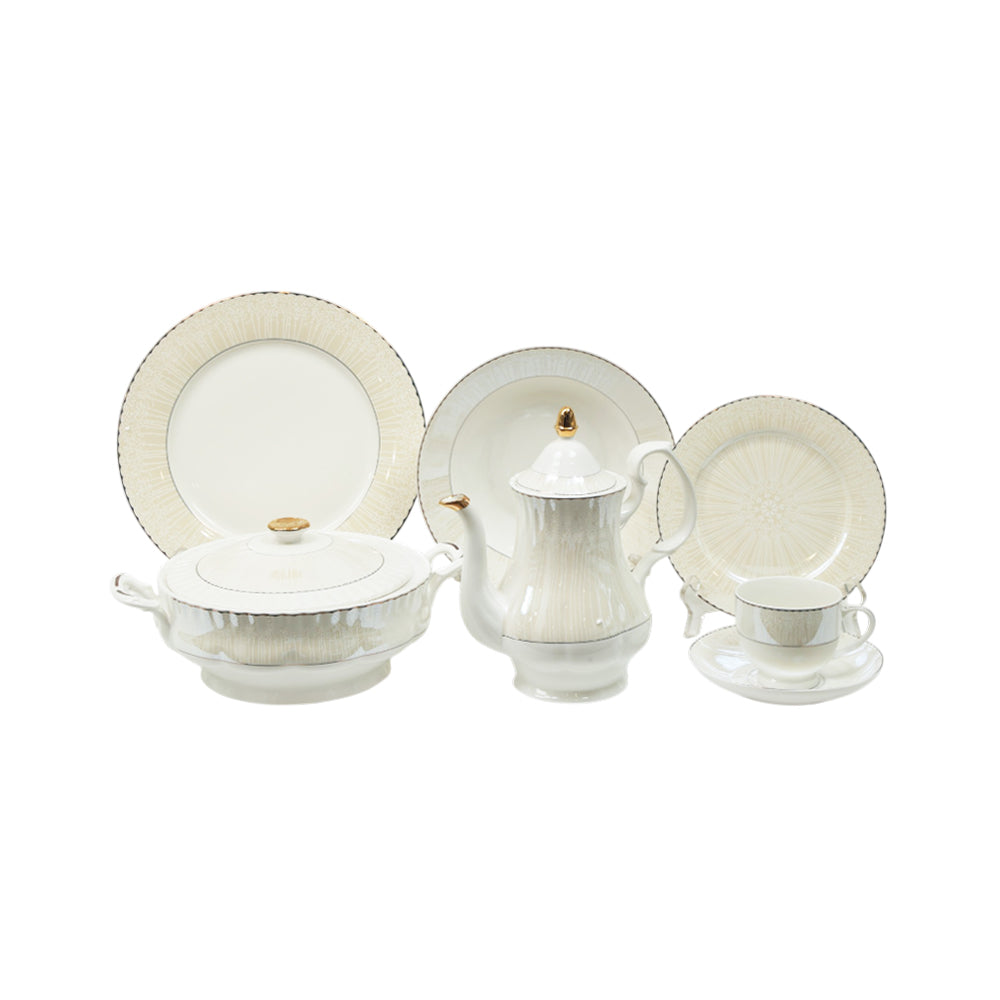 DINNER SET 61PC BONE CHINA EN338 KC Default Title - MamasJan Crockery