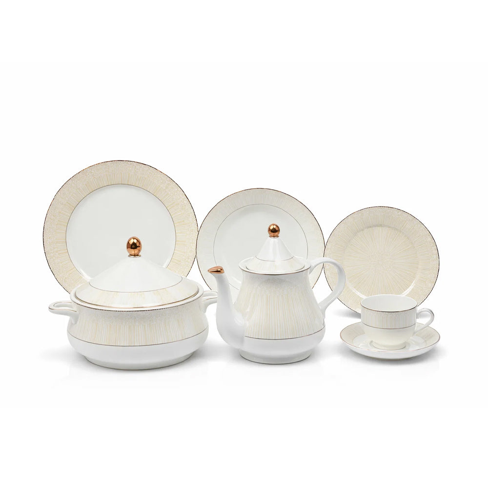 DINNER SET 61PC BONE CHINA GW318 KC Default Title - MamasJan Crockery