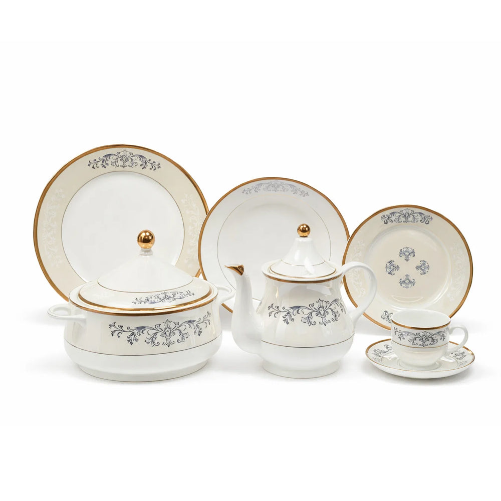 DINNER SET 61PC BONE CHINA GW311 KC Default Title - MamasJan Crockery