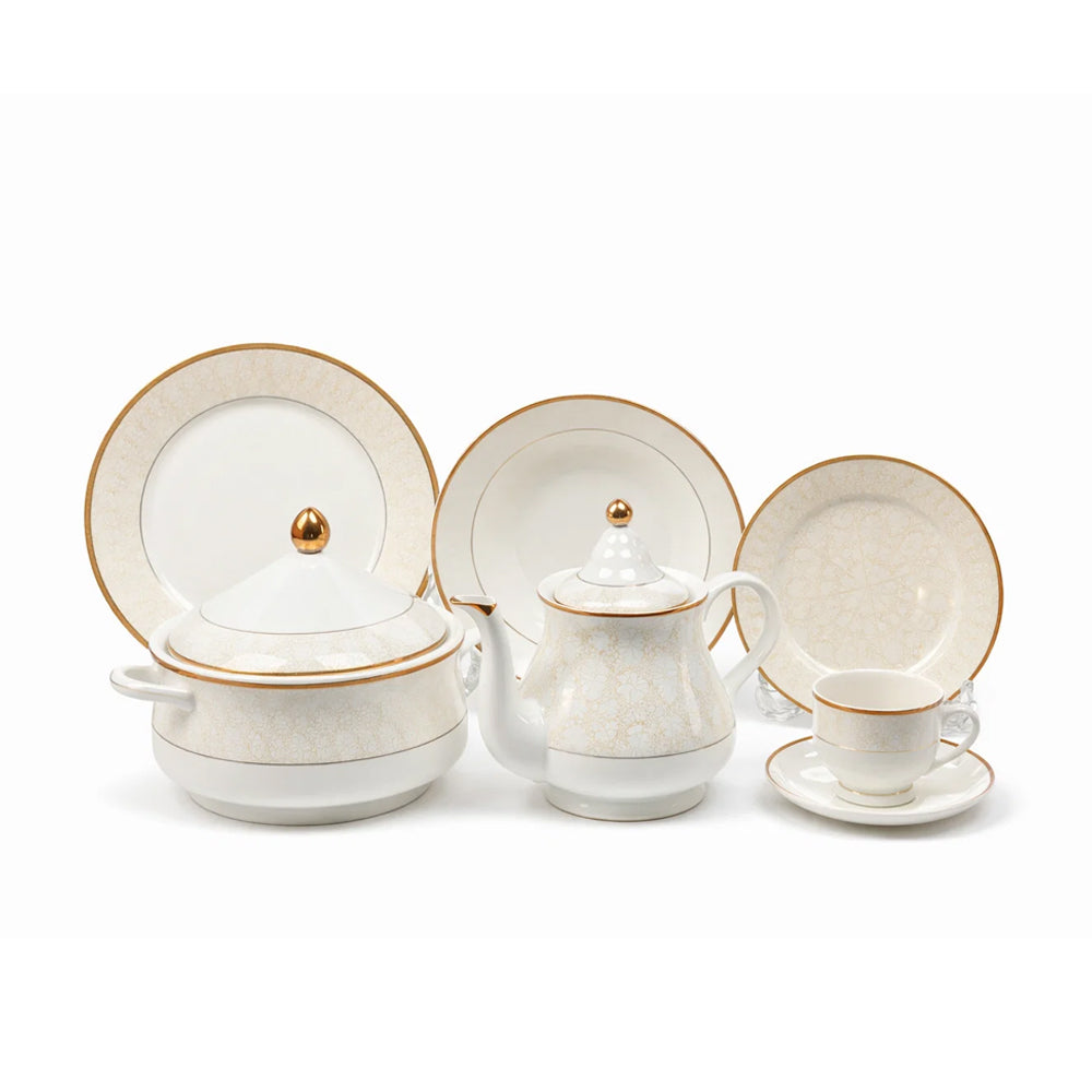 DINNER SET 61PC BONE CHINA GW317 KC Default Title - MamasJan Crockery