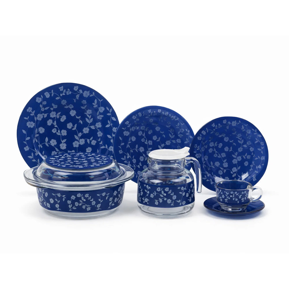 DINNER SET 71PC LUMINARC TULIP TALOS BLUE Default Title - MamasJan Crockery