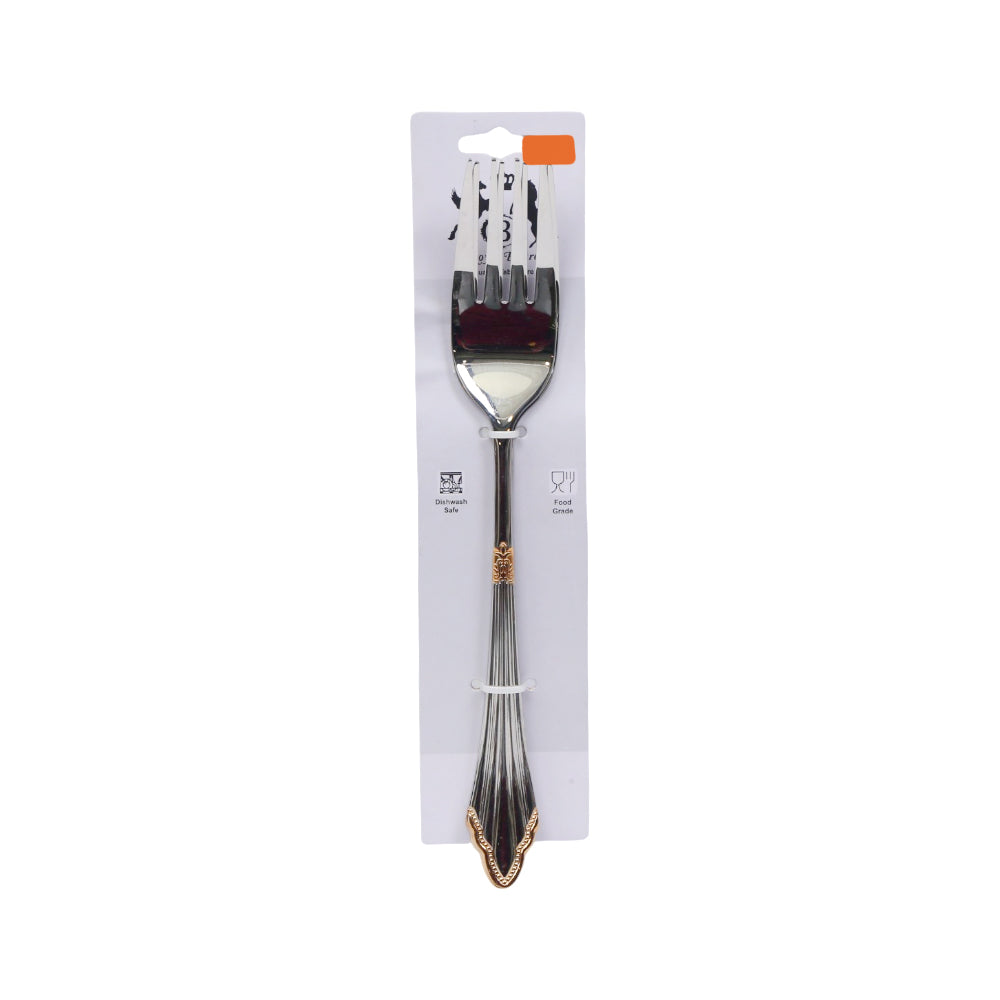 SERVING FORK ROYAL BISTRO IR GOLDEN/SILVER 2010 Default Title - MamasJan Crockery