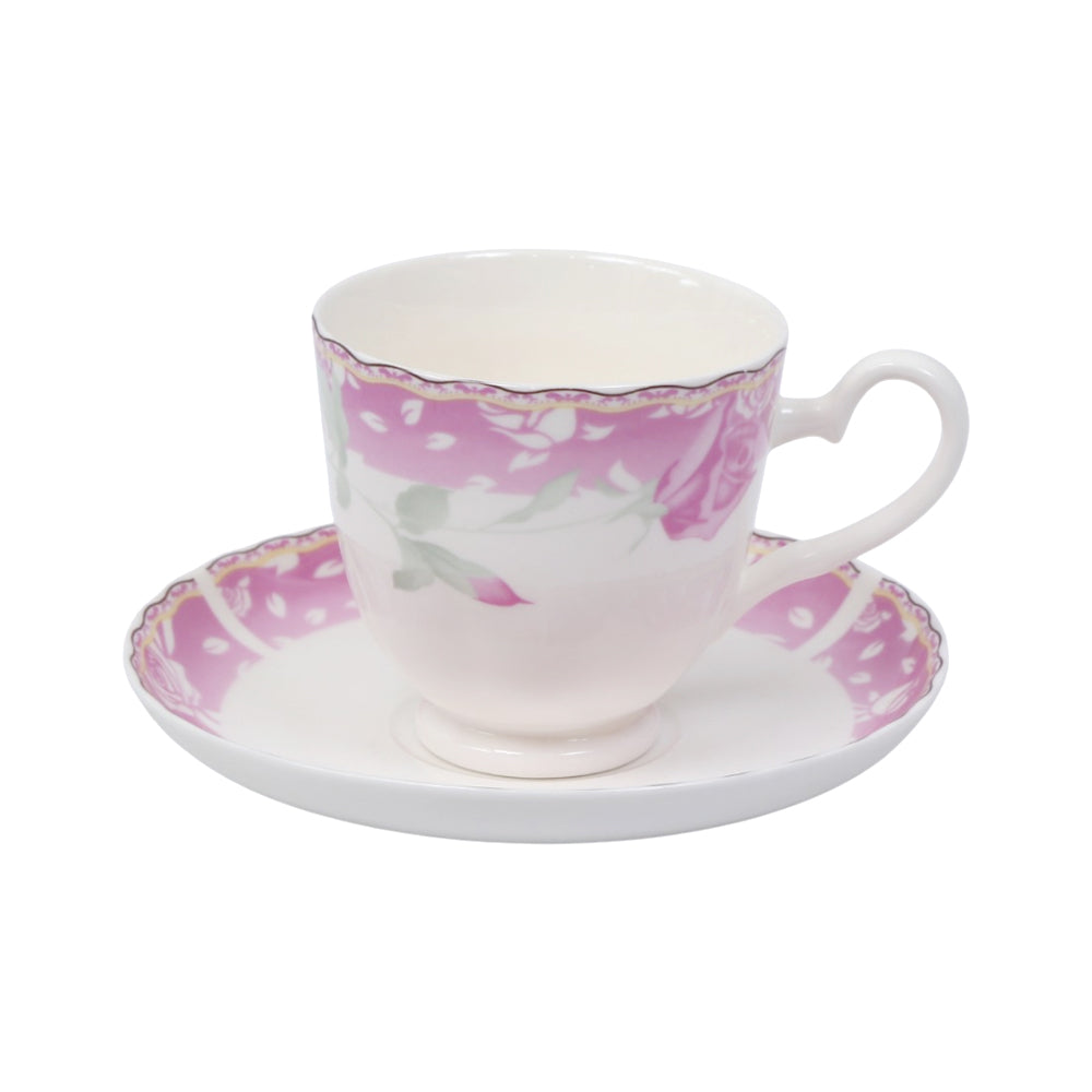 CUP & SAUCER BONE CHINA SH156/02763 (Pack of 6) Default Title - MamasJan Crockery
