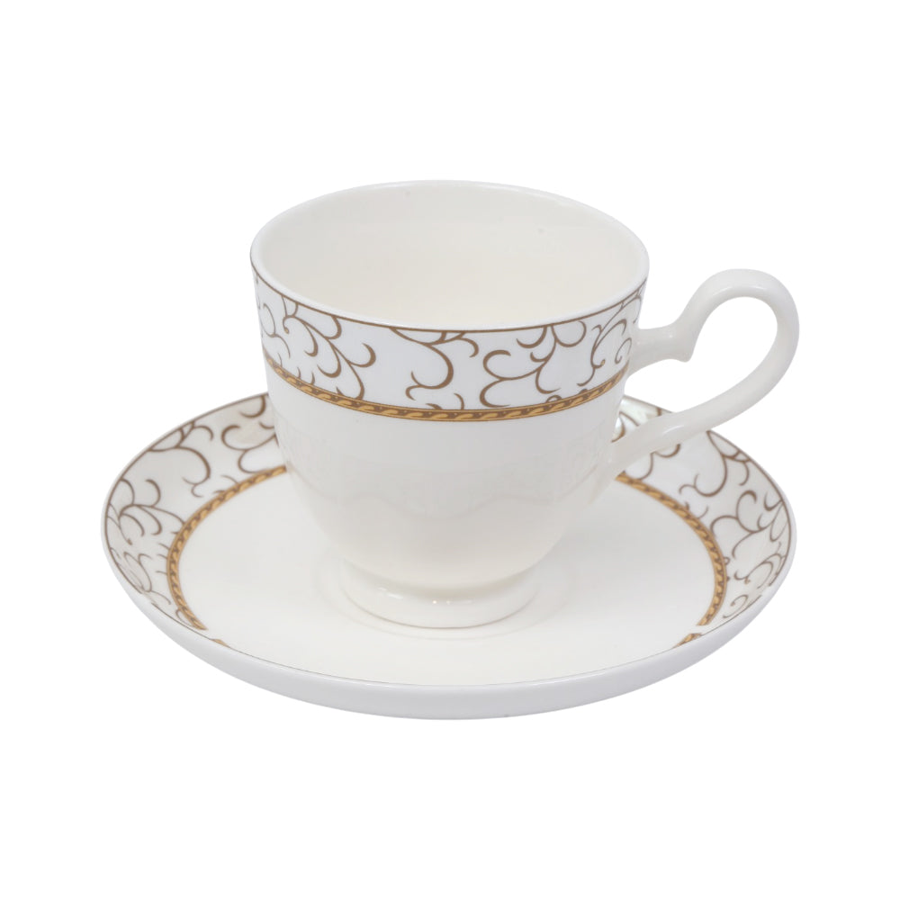 CUP & SAUCER BONE CHINA SH156/02870 (Pack of 6) Default Title - MamasJan Crockery