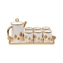 COFFEE SET 9PC CERAMIC ABC25-324 GOLDEN Default Title - MamasJan Crockery