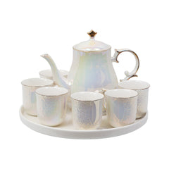 COFFEE SET 9PC CERAMIC REVOLVING IR SW-FA-18 Default Title - MamasJan Crockery