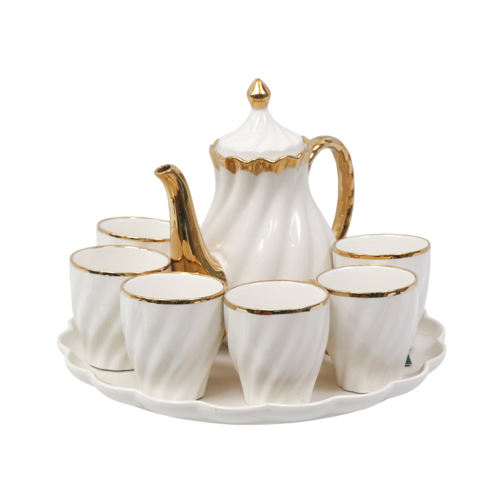 COFFEE SET 9PC CERAMIC REVOLVING IR SW-FA-23 Default Title - MamasJan Crockery
