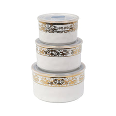 BOWL SET 3PC WITH LID L032-D ZTK Default Title - MamasJan Crockery