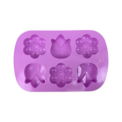 MUFFIN PAN 6 CUPS SILICONE IR YH059/E16-18 Default Title - MamasJan Crockery