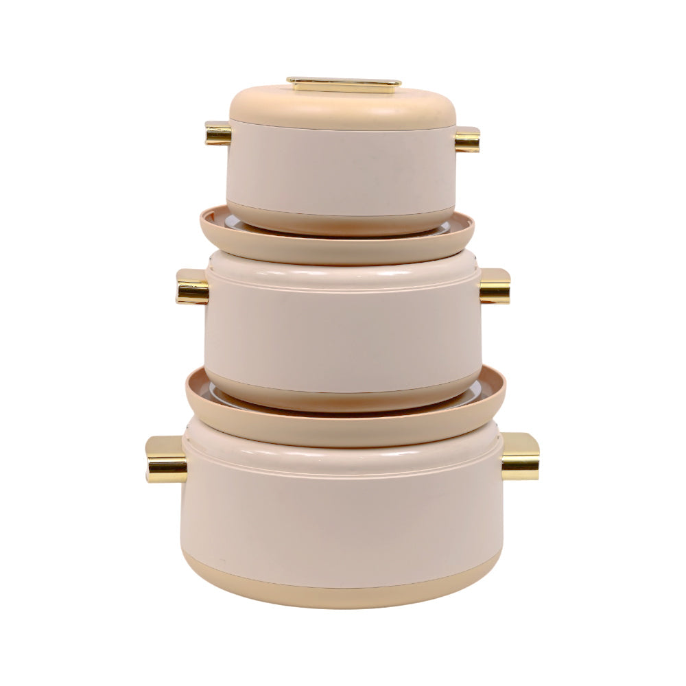 HOT POT SET 3PC FOREVER GOLD EB9135G BEIGE Default Title - MamasJan Crockery