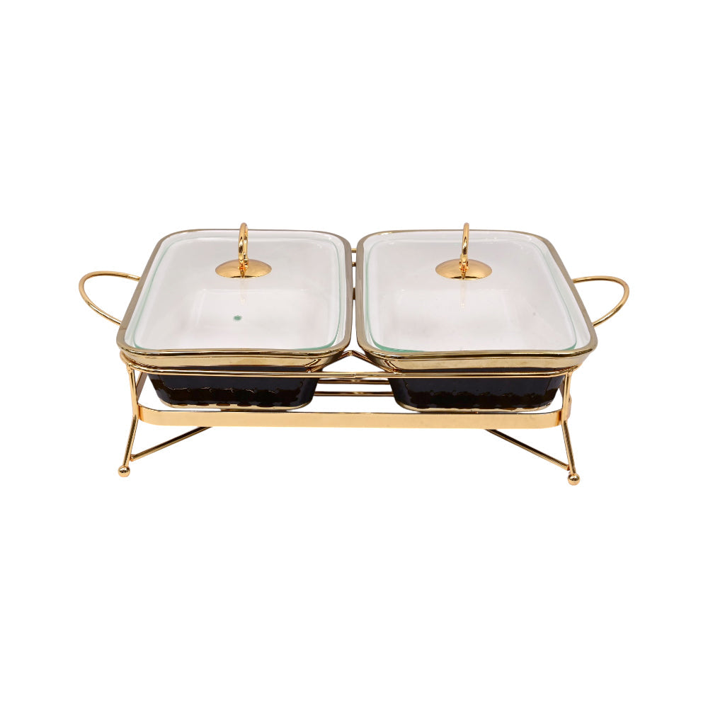 DONGA RECTANGULAR MORE & MORE 2IN1 CX3272C-2 BLACK Default Title - MamasJan Crockery