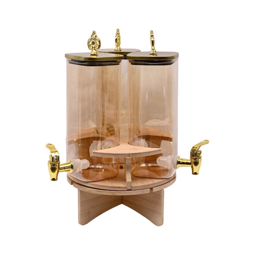 WATER COOLER SET 3PC BOROSILICATE REVOLVING Q5521-3H Default Title - MamasJan Crockery