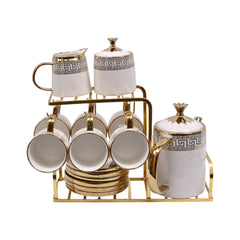 COFFEE SET 15PC CERAMIC SHINE COLLECTION ABC-381 W Default Title - MamasJan Crockery