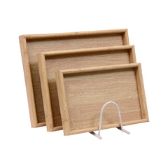 TRAY SET 3PC WOODEN ABC-563 Default Title - MamasJan Crockery