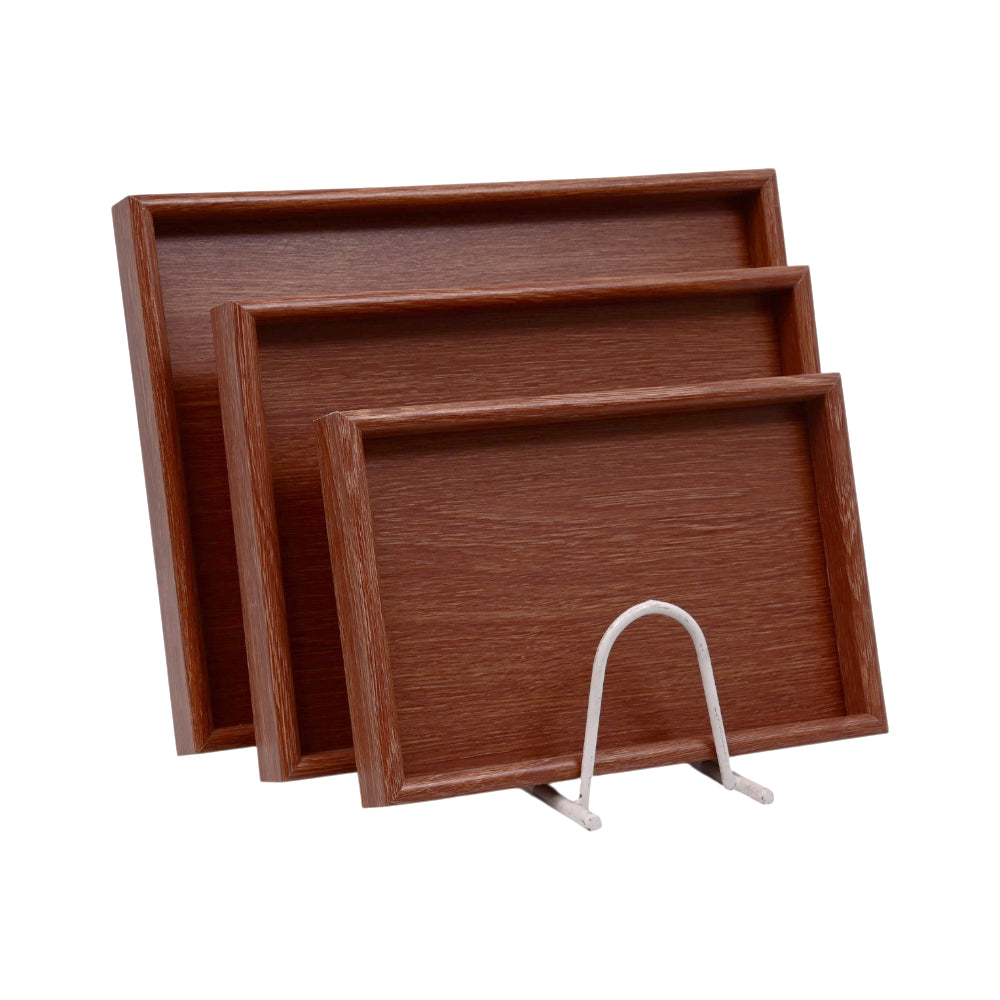 TRAY SET 3PC WOODEN ABC25-A411-3 Default Title - MamasJan Crockery