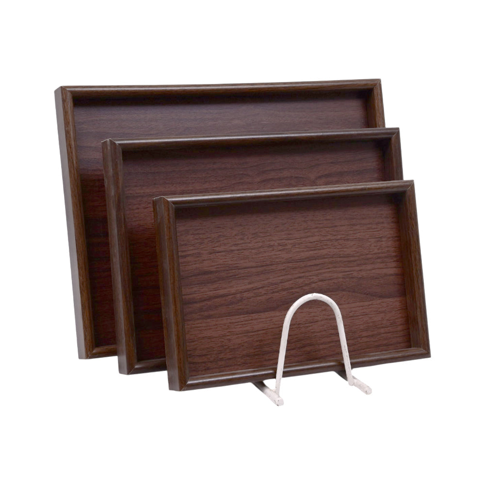 TRAY SET 3PC WOODEN ABC25-A411-4 Default Title - MamasJan Crockery