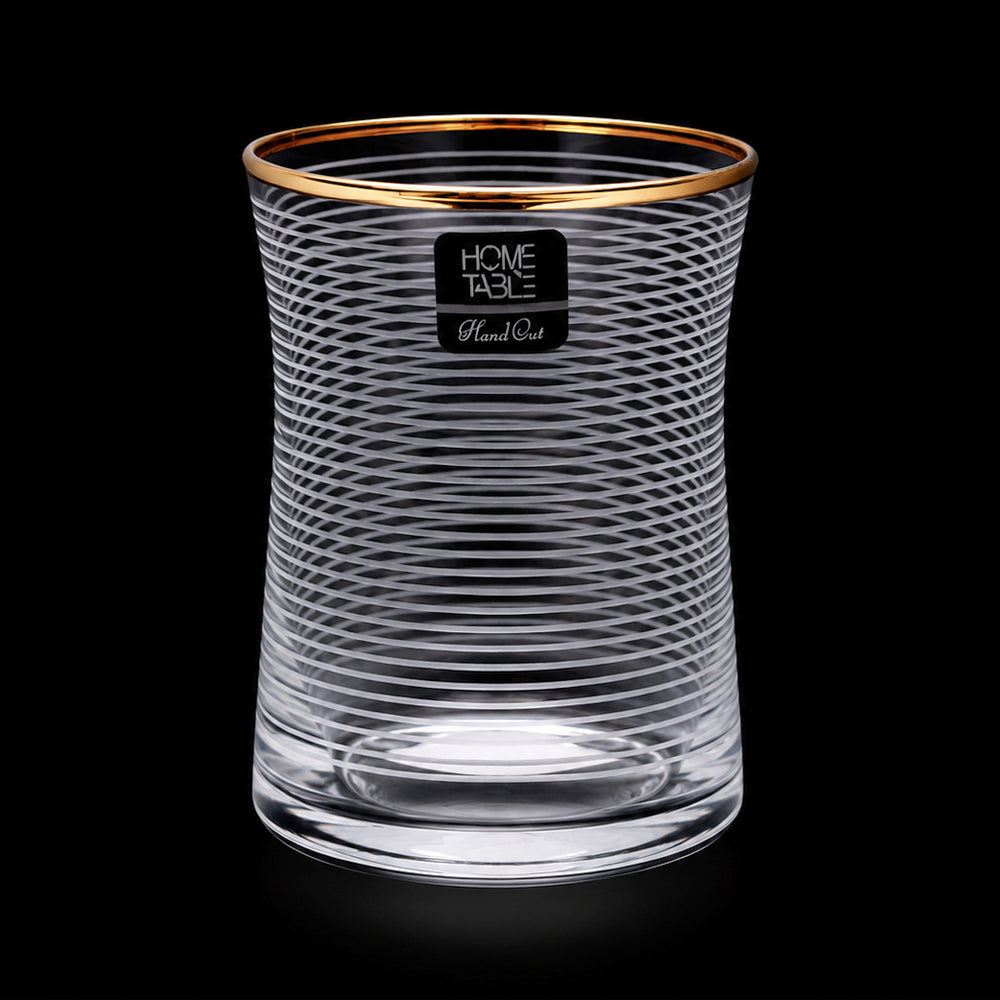 GLASS PSB HAND CUT HEYBELI GOLD 420322-48-032 (Pack of 6) Default Title - MamasJan Crockery