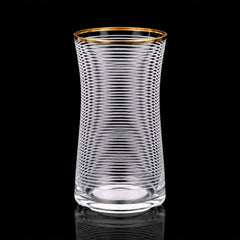 GLASS PSB HAND CUT HEYBELI GOLD 420845-52-032 (Pack of 6) Default Title - MamasJan Crockery