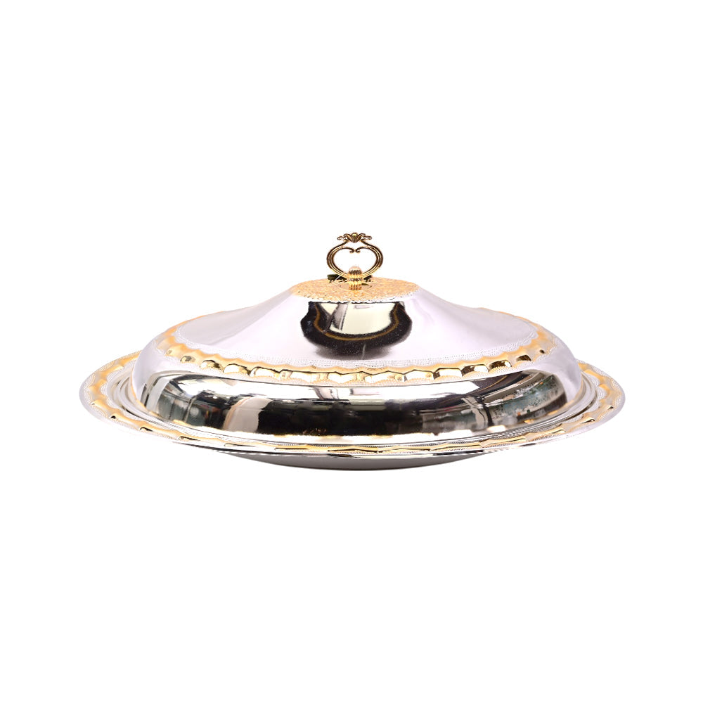 DISH SERVING STEEL JIAMEI IR KZ4058A/SG Default Title - MamasJan Crockery