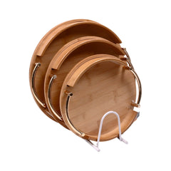 TRAY SET 3 PC WOODEN IR JC-3 Default Title - MamasJan Crockery