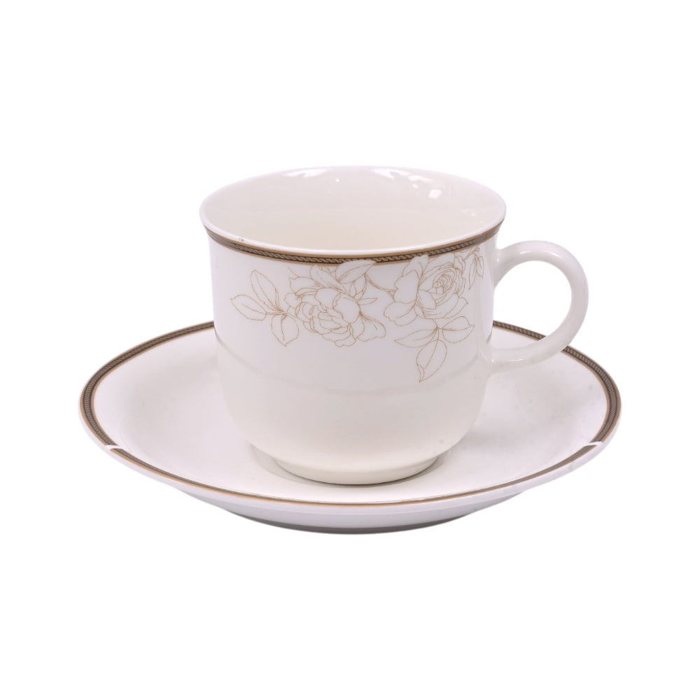CUP SAUCER BONE CHINA WR 03636 RC-Pack of 6 Default Title - MamasJan Crockery