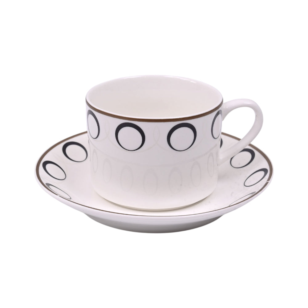 CUP SAUCER BONE CHINA SH053B 03643 RC-Pack of 6 Default Title - MamasJan Crockery