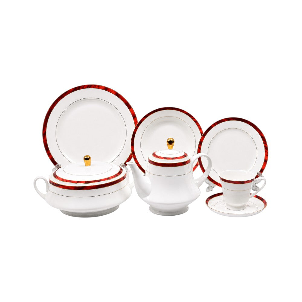 DINNER SET 61PC SUPER BONE JH001 RC Default Title - MamasJan Crockery