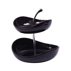 BOWL 2 TIRE HF47 BLACK HFE Default Title - MamasJan Crockery