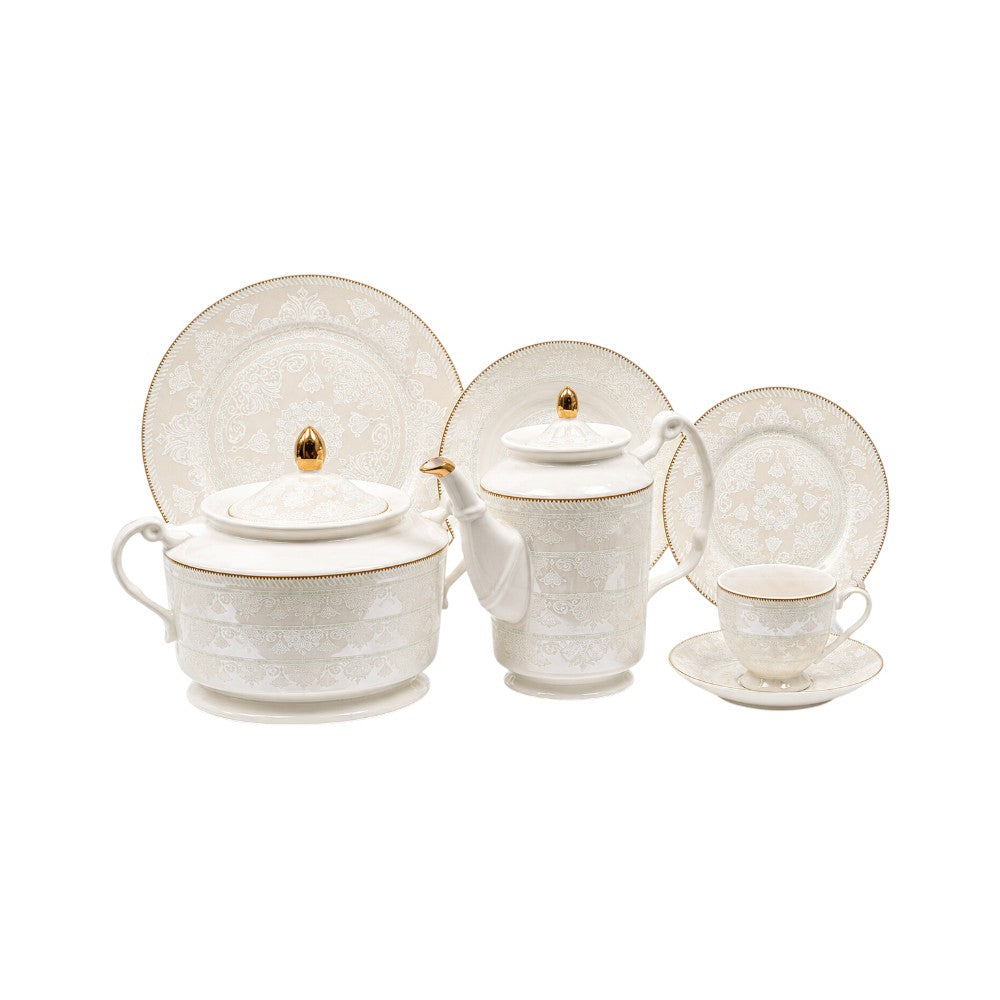 DINNER SET 61 PC BONE CHINA WS-001 RC Default Title - MamasJan Crockery