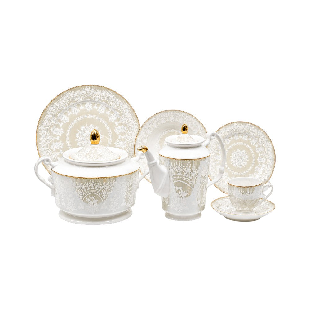DINNER SET 61 PC BONE CHINA WS-002 RC Default Title - MamasJan Crockery