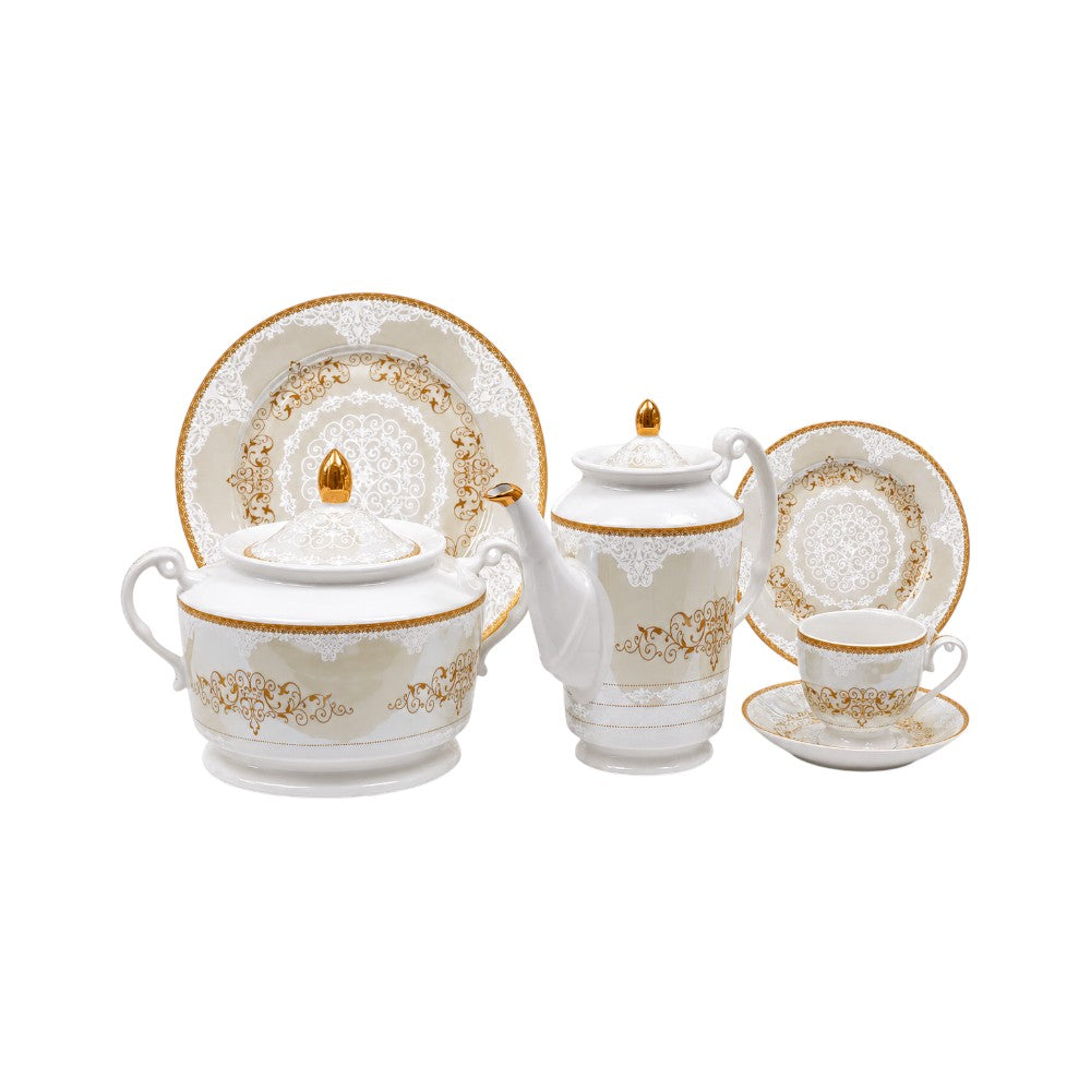 DINNER SET 61 PC BONE CHINA WS-003 RC Default Title - MamasJan Crockery