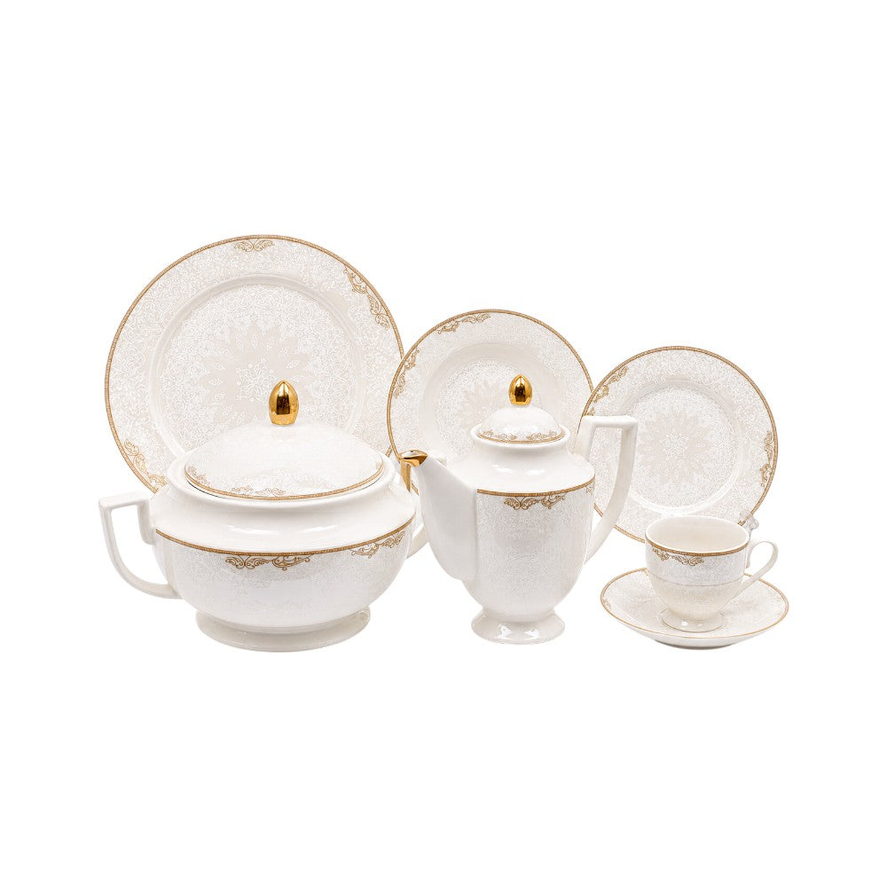 DINNER SET 61 PC BONE CHINA N7-003 RC Default Title - MamasJan Crockery