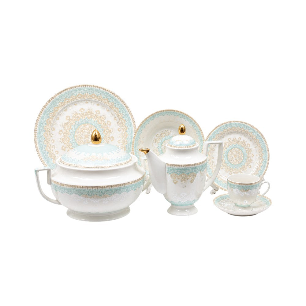 DINNER SET 61 PC BONE CHINA N7-004 RC Default Title - MamasJan Crockery