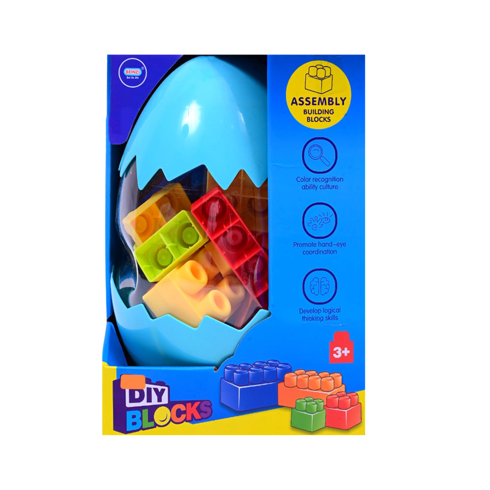 66161-3 DIY BUILDING BLOCKS SET EGG 64PC IR Default Title - MamasJan Toys