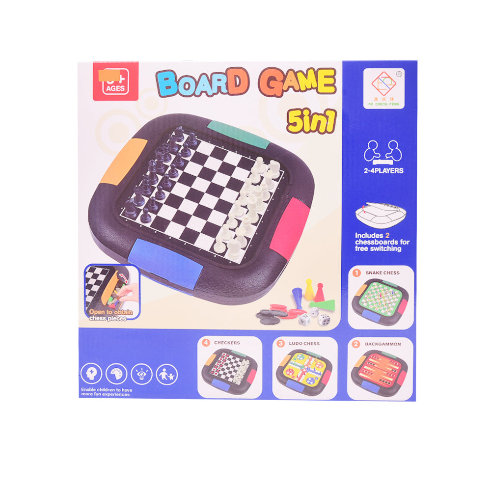 JF378-109 BOARD GAME 5IN1 IR Default Title - MamasJan Toys