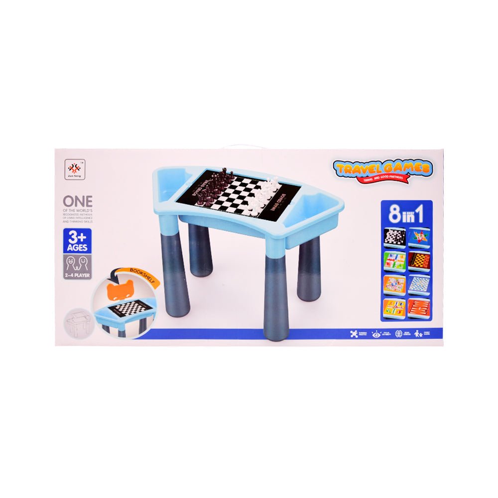 JF378-85 TRAVEL BOARD GAME DESK 8IN1 IR Default Title - MamasJan Toys