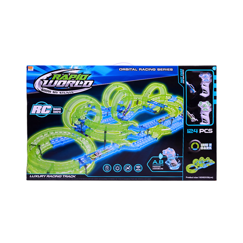 6688-615 RAPID WORLD TRACK SET 124PC IR Default Title - MamasJan Toys