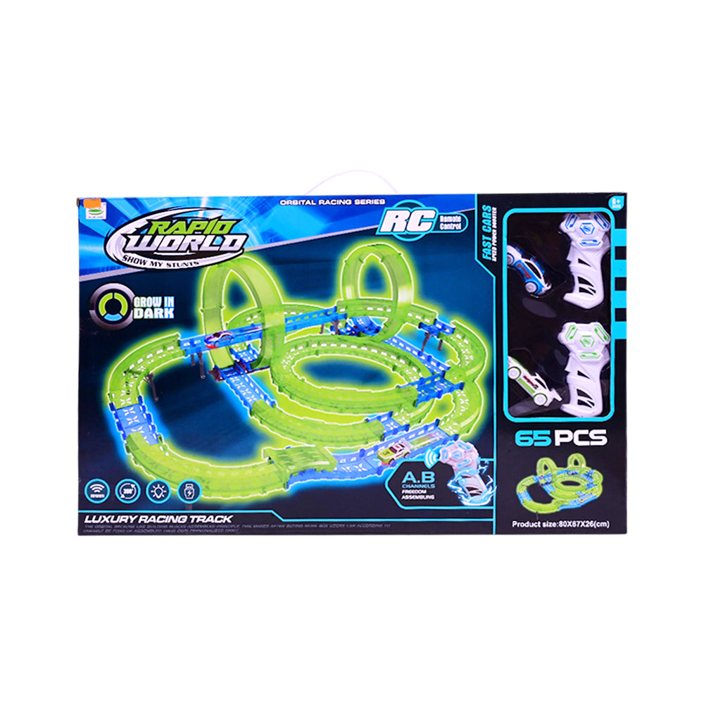 6688-610 RW LUXURY RACING TRACK SET 65PC IR Default Title - MamasJan Toys