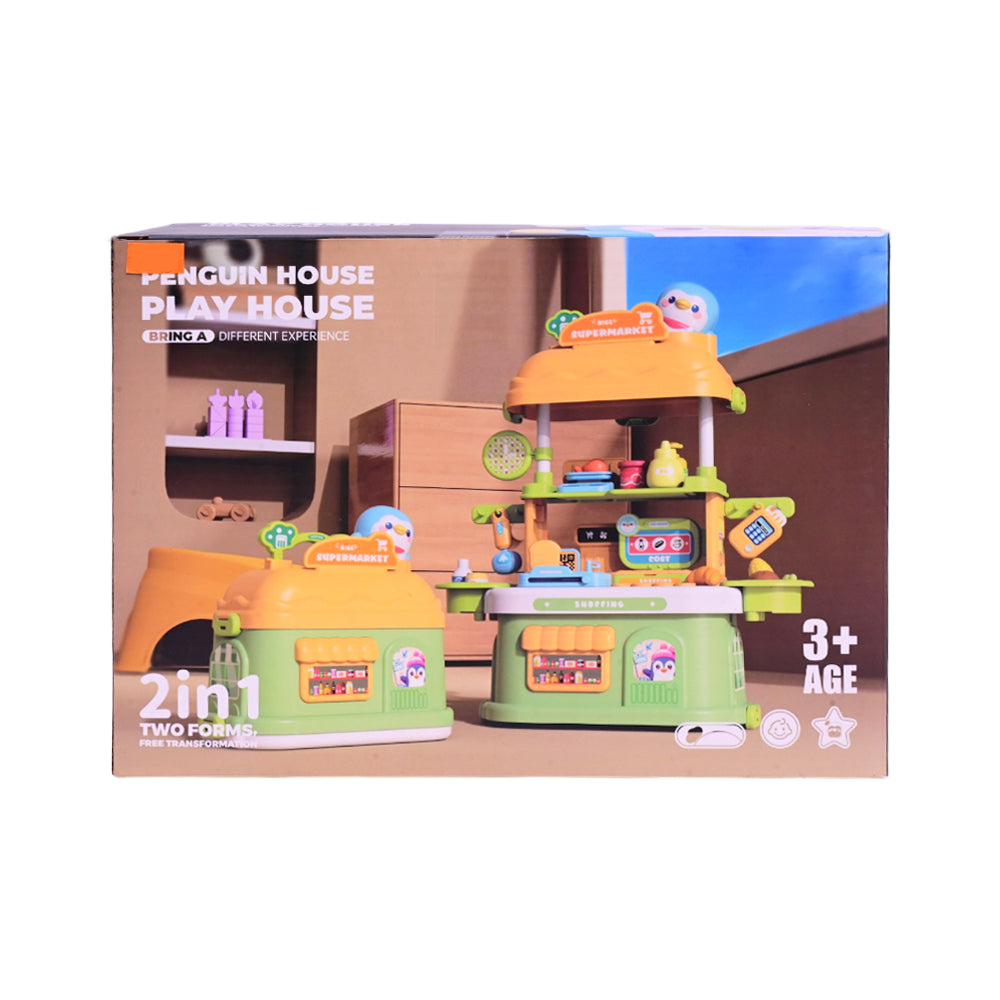 IQPT359-8 PENGUIN HOUSE KITCHEN PLAY SET IR Default Title - MamasJan Toys