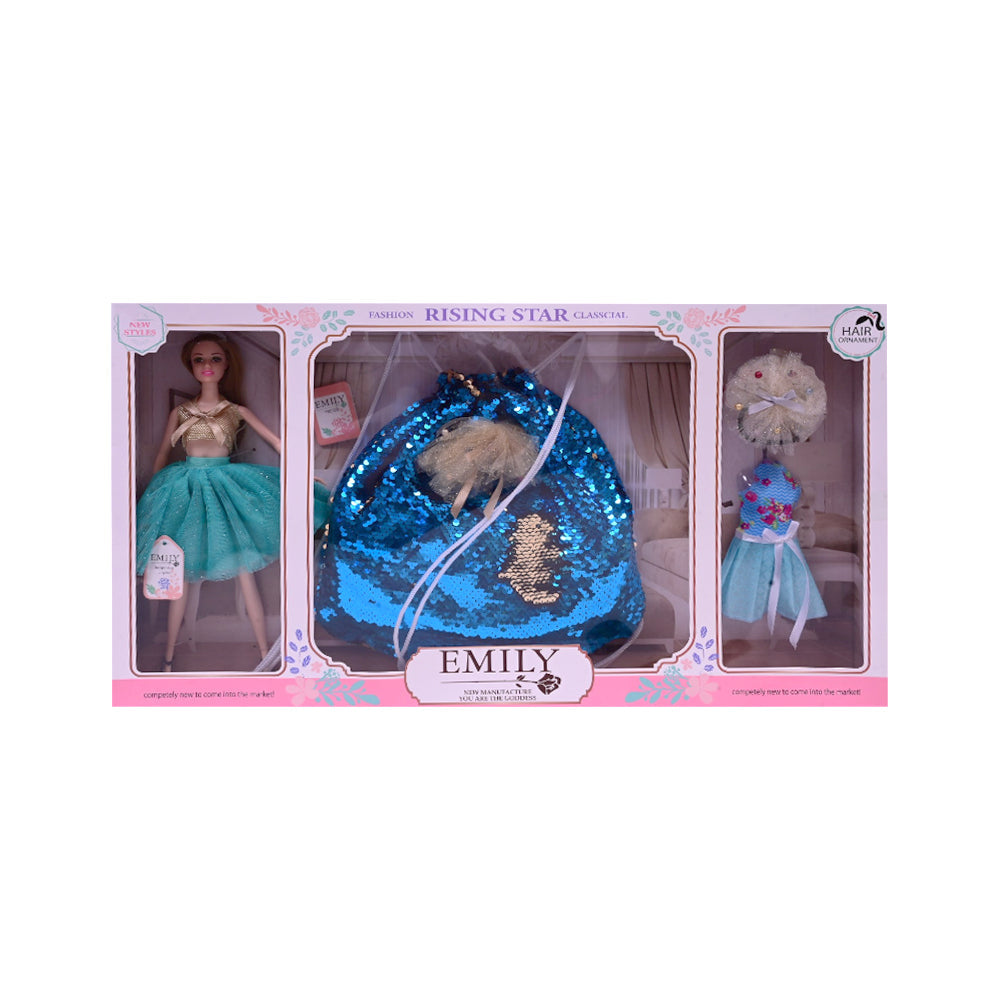 QJ083 EMILY DOLL W-MERMAID DRESS IR Default Title - MamasJan Toys