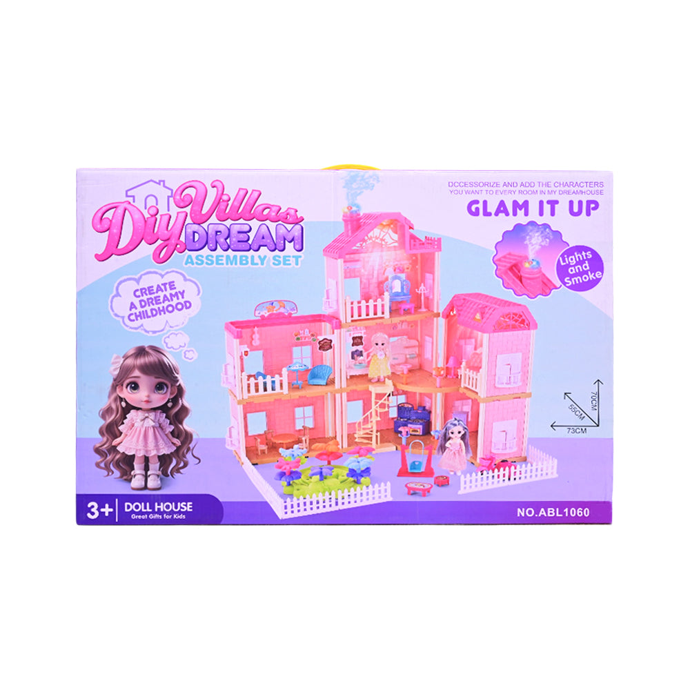 ABL1061 DIY DREAM VILLA DOLL HOUSE IR Default Title - MamasJan Toys
