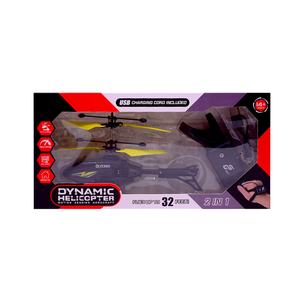 KP666-37 DYNAMIC HELICOPTER 2IN1 R/C IR Default Title - MamasJan Toys