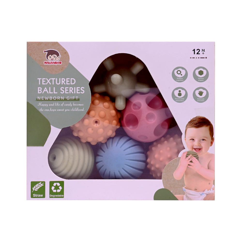 BLSQ-37-1 TEXTURED SOFT BALL SET IR Default Title - MamasJan Toys