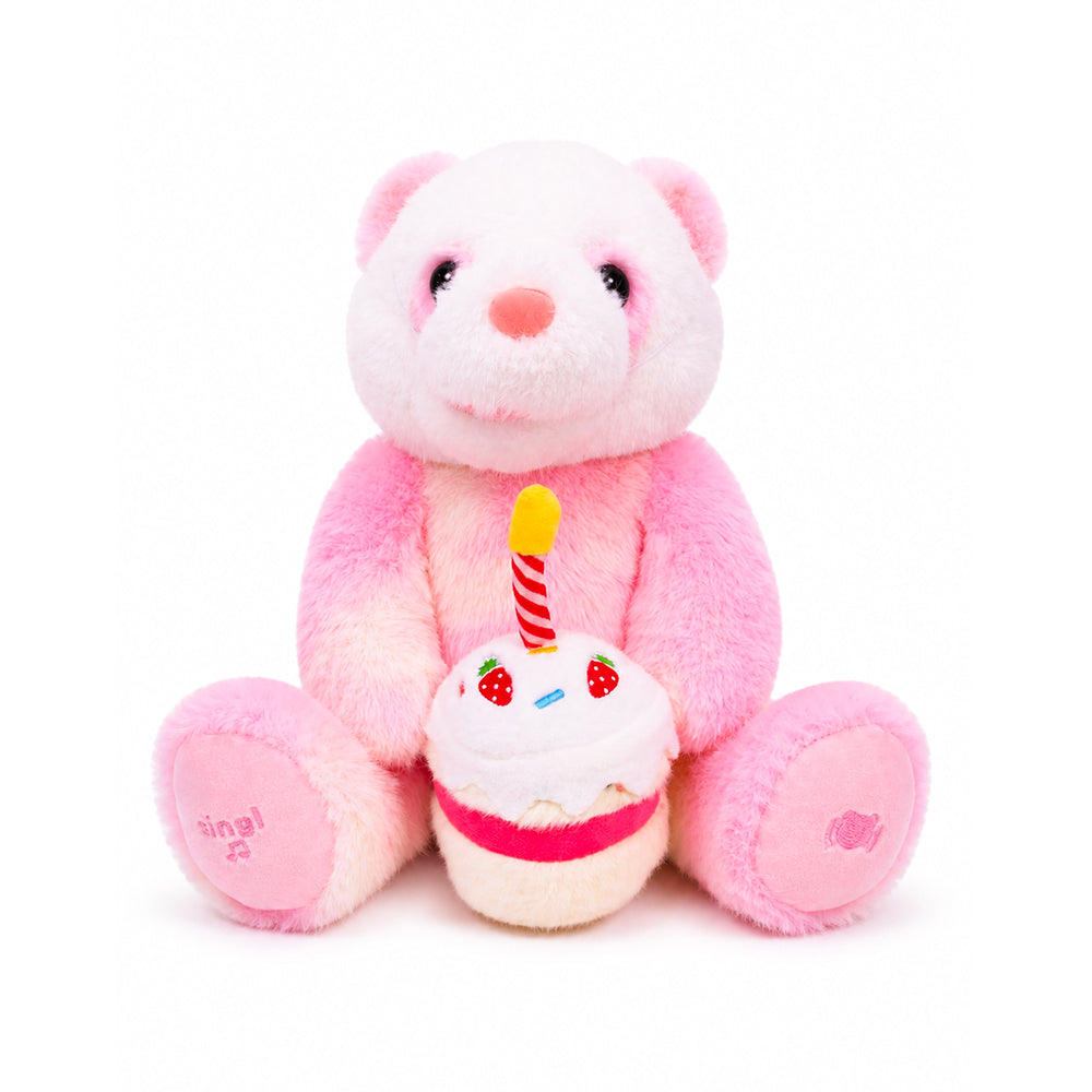 004 MIUSICAL SOFT BEAR WITH CAKE IR Default Title - MamasJan Toys