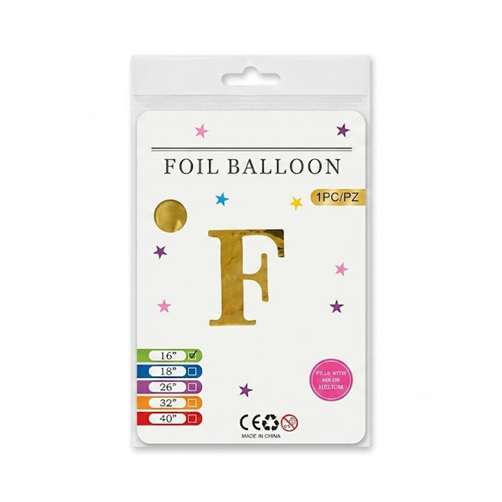 FOIL BALLOON LETTER F Default Title - MamasJan Toys